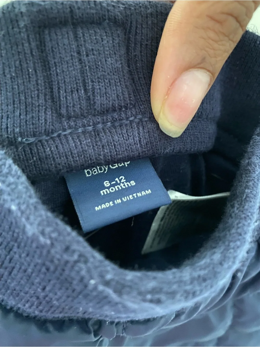 GAP Baby Quilted Navy Puffer Pants